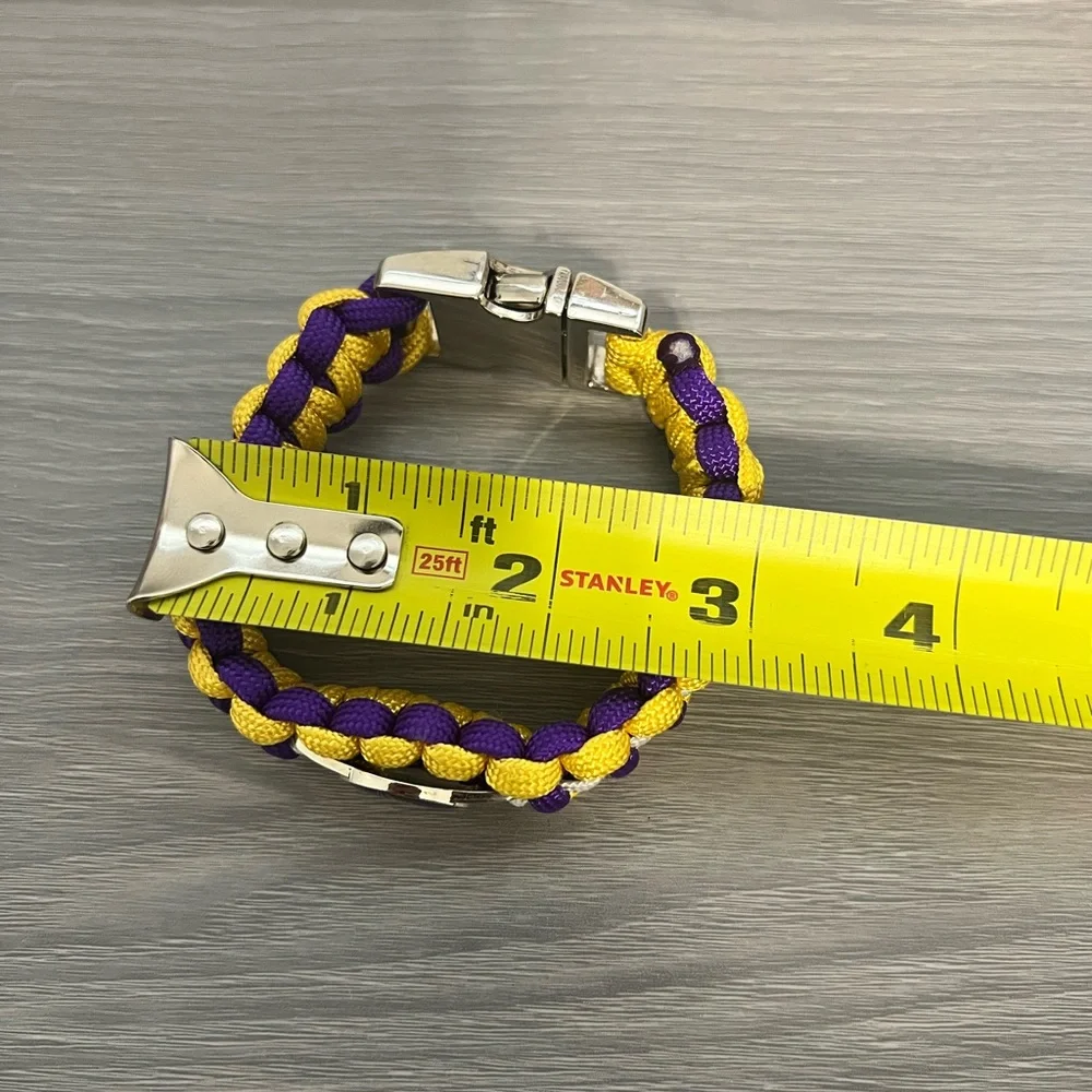 Minnesota Vikings Paracord Rope Bracelet, Handmade by Heroes, Made by Veterans